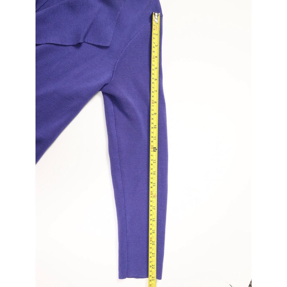 Eileen Fisher Silk Blend Cardigan Purple Front Drape Lightweight Jacket Petite M - Picture 13 of 13